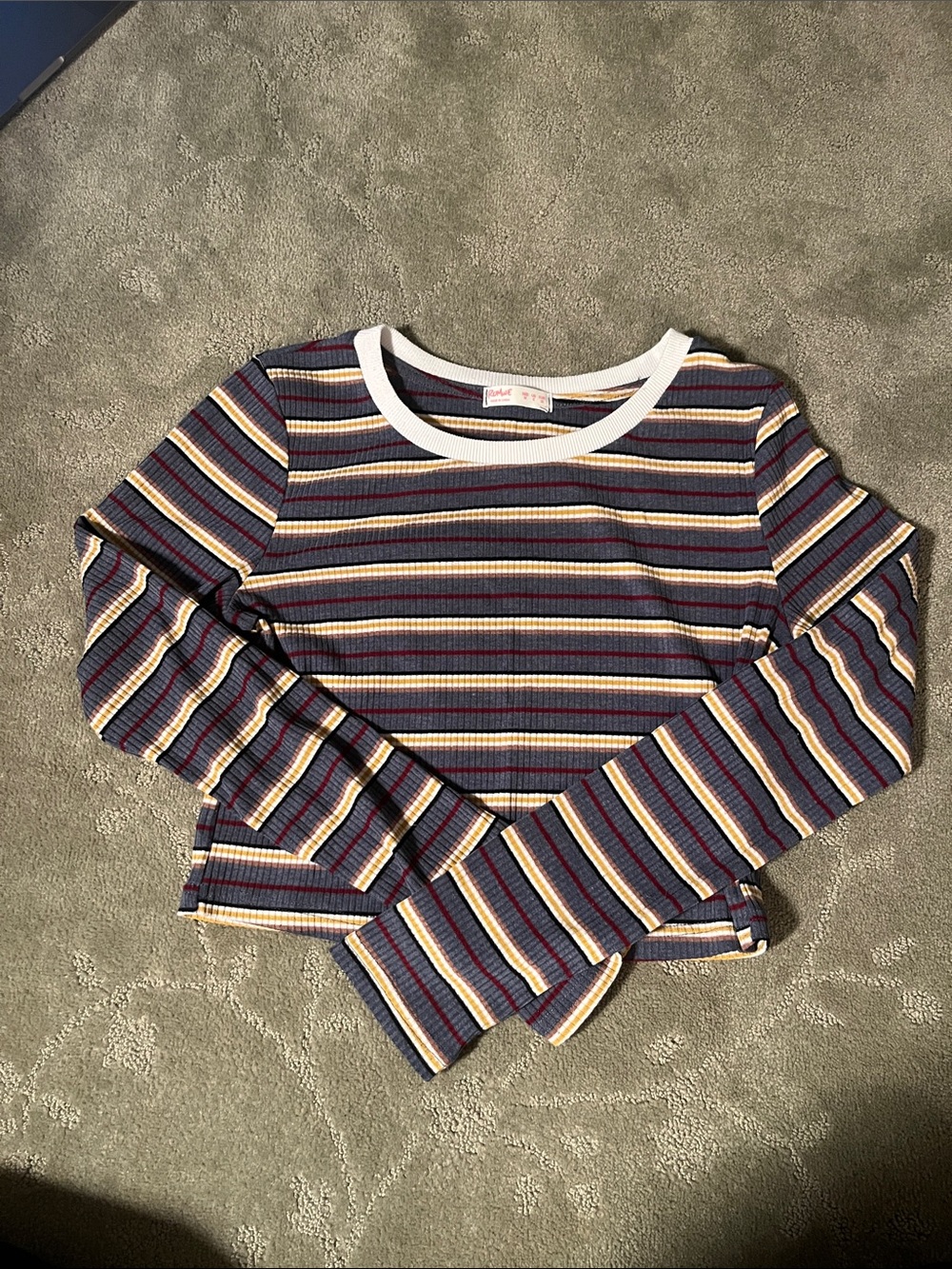 ROMWE Striped Long Sleeve Tee